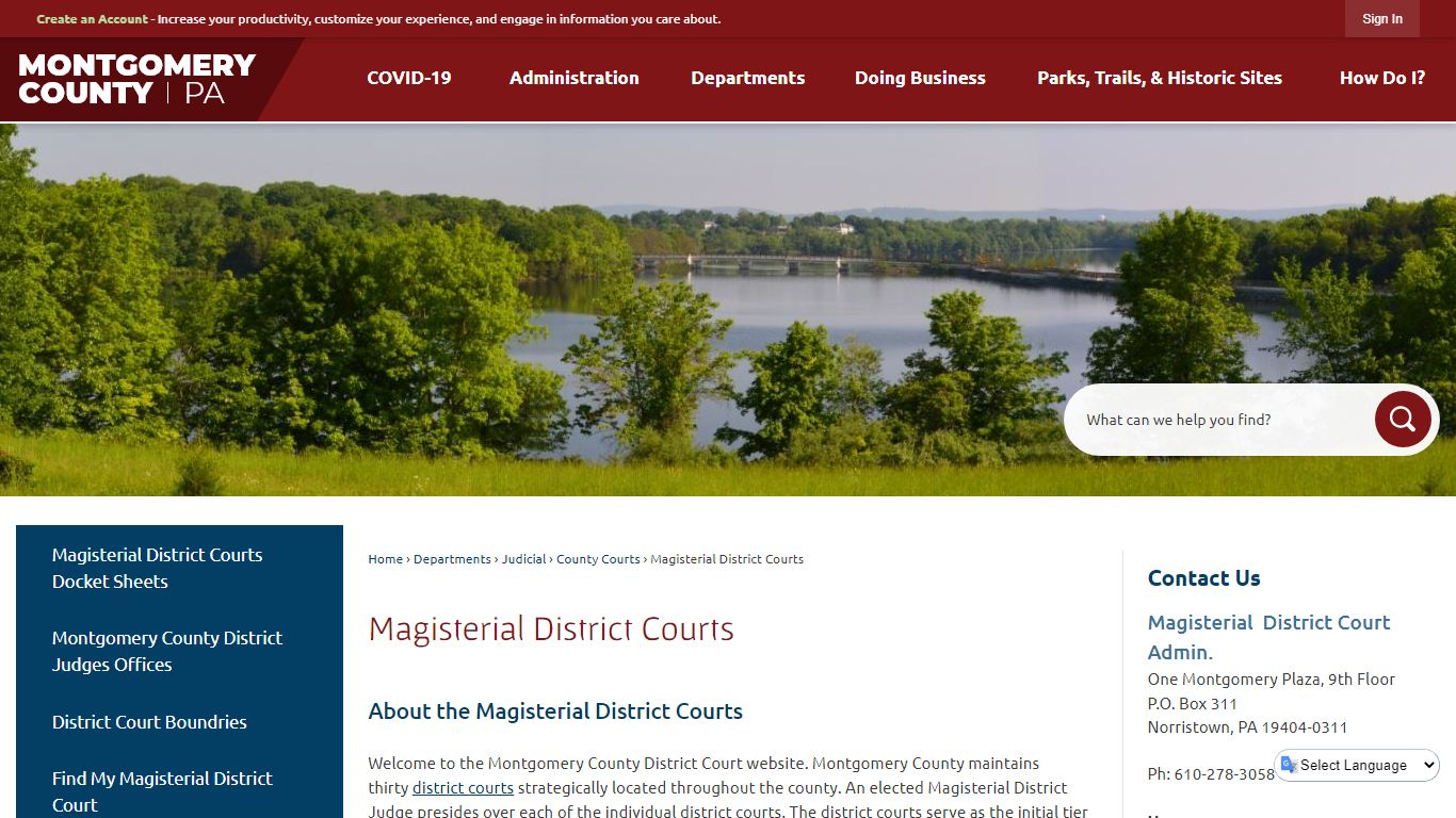 Magisterial District Courts - Montgomery County, PA